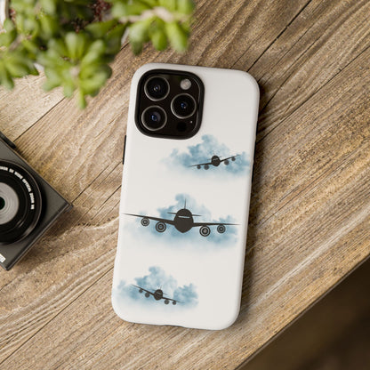 Tough Phone Case - Clouds & Aeroplanes Design