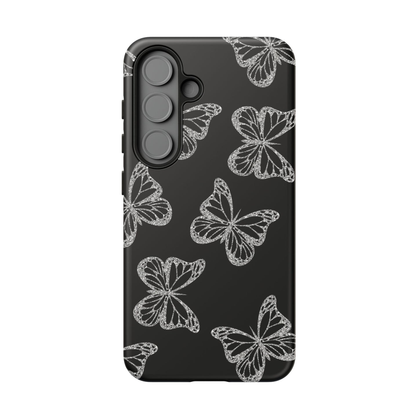 Tough Phone Case - Silver Butterfly Designs