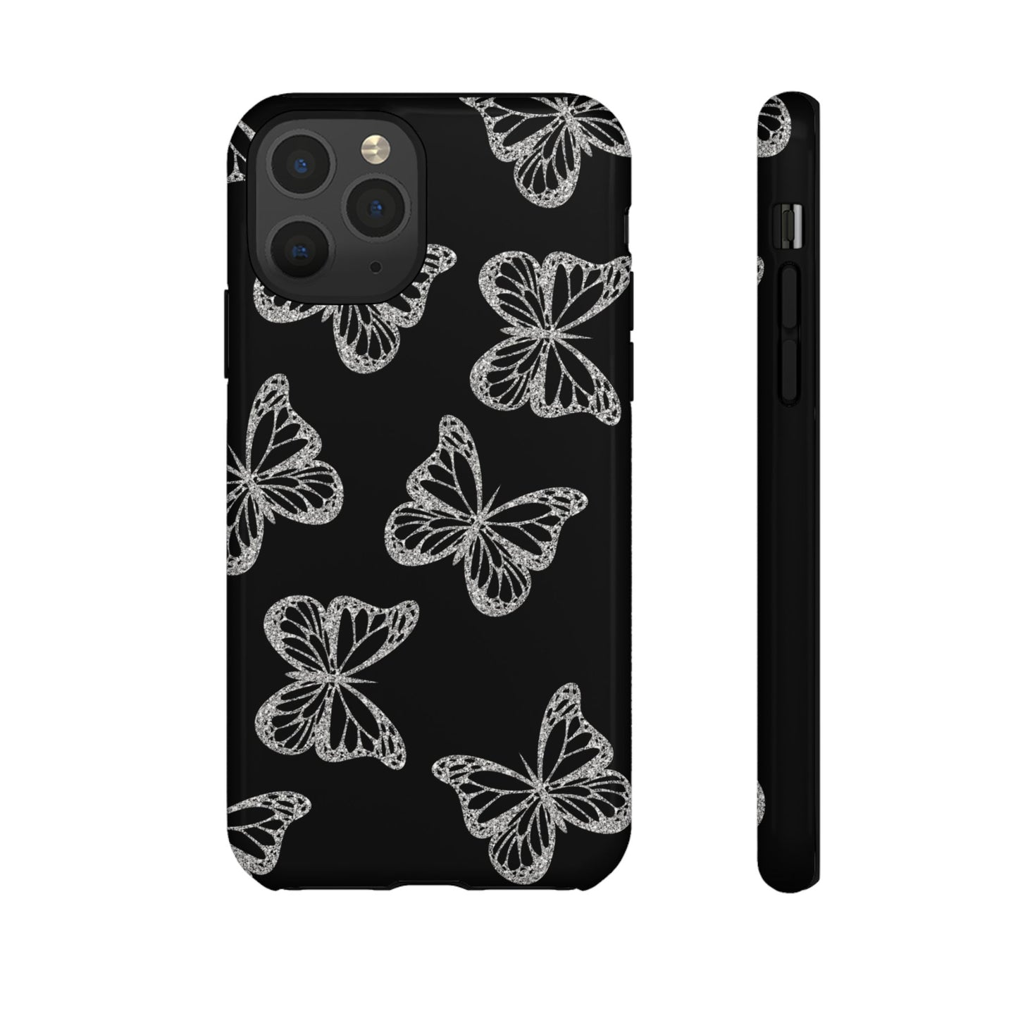 Tough Phone Case - Silver Butterfly Designs