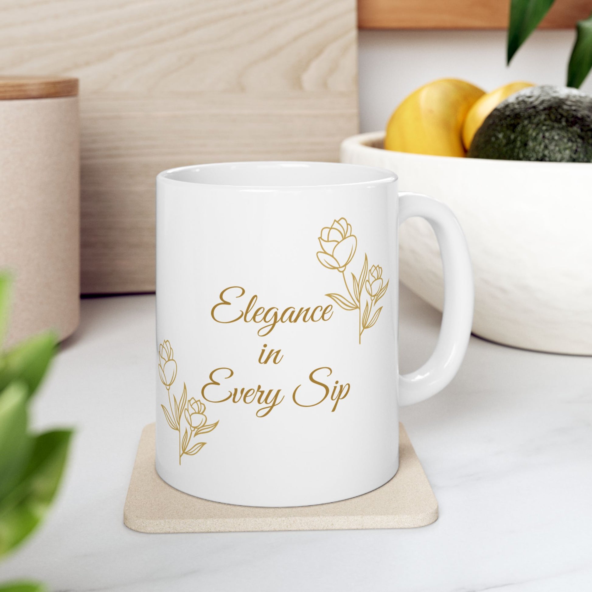 Ceramic Mug - Elegance in Every Sip - Luminous Gem Designs 