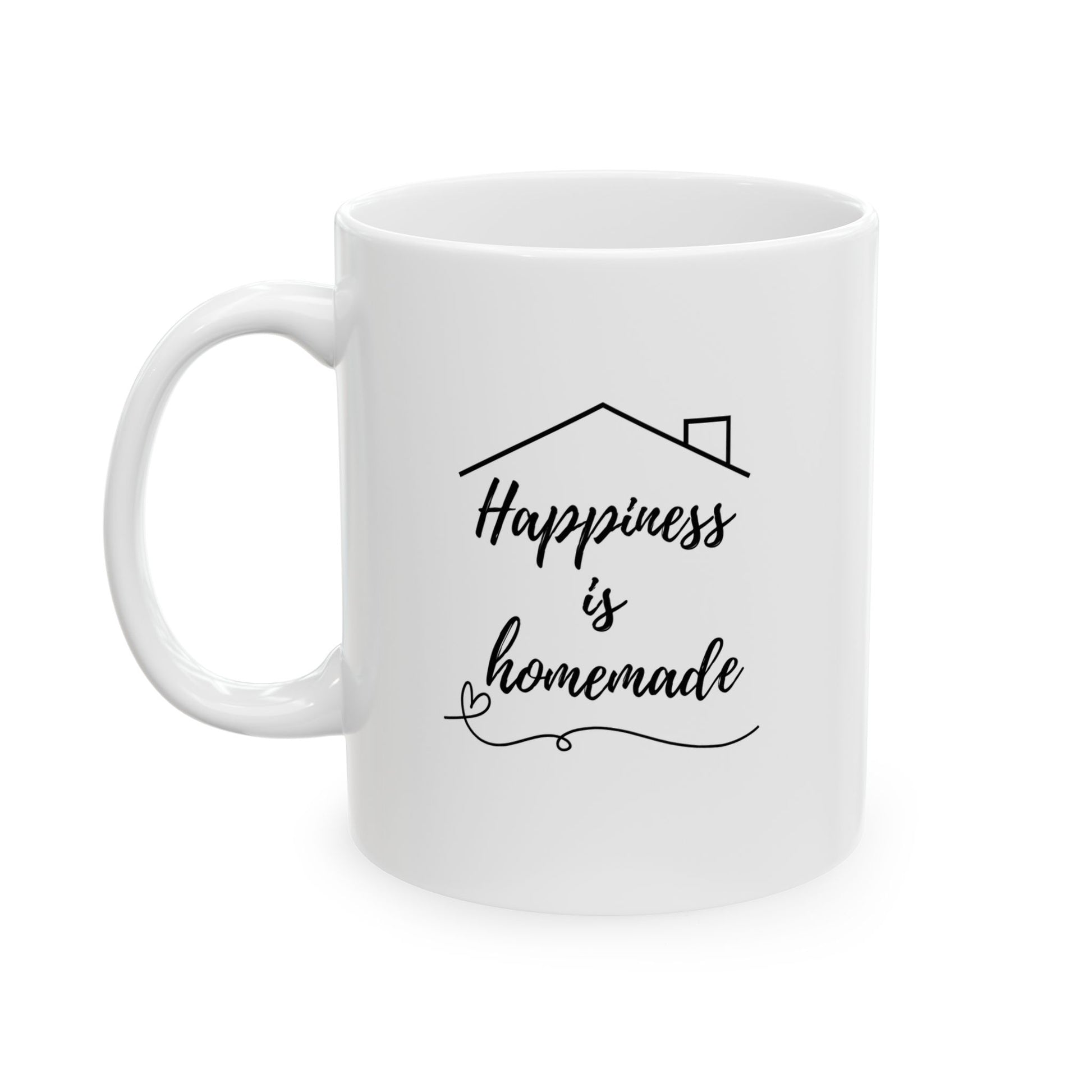 Ceramic Mug - Happiness Is Homemade - Luminous Gem Designs 