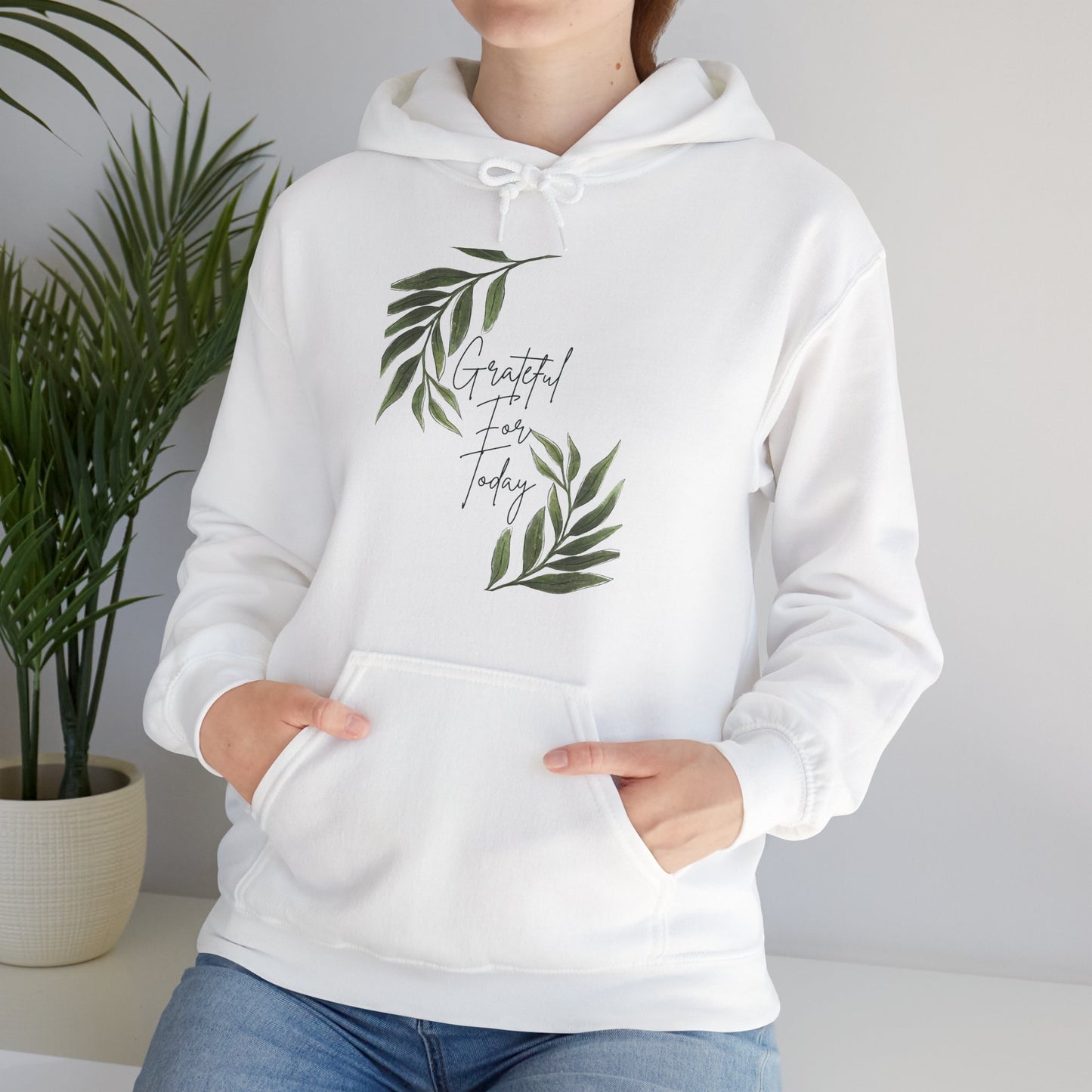 Hoodie - Grateful For Today - Luminous Gem Designs 