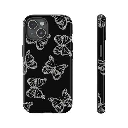 Tough Phone Case - Silver Butterfly Designs