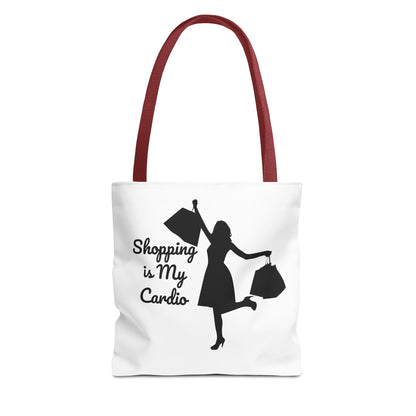 Tote Bag - Shopping Is My Cardio - Luminous Gem Designs 