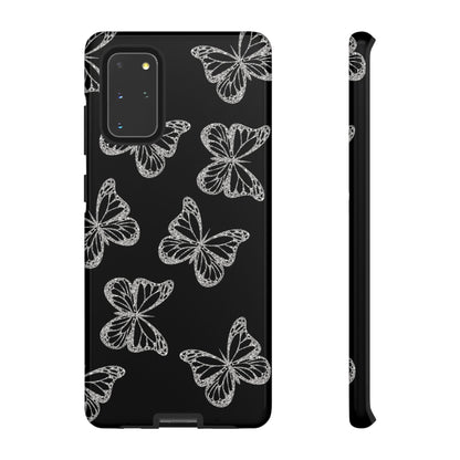 Tough Phone Case - Silver Butterfly Designs