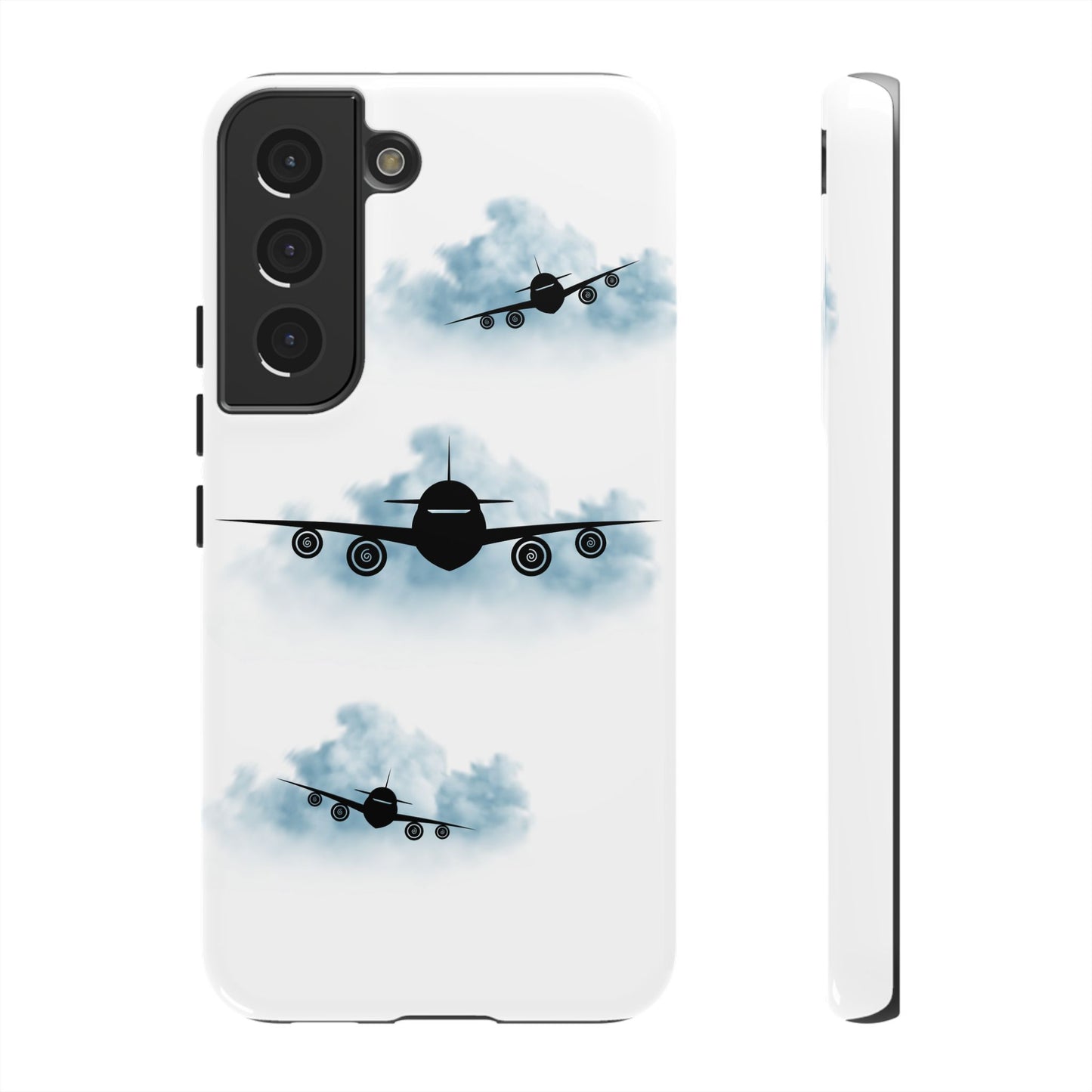 Tough Phone Case - Clouds & Aeroplanes Design