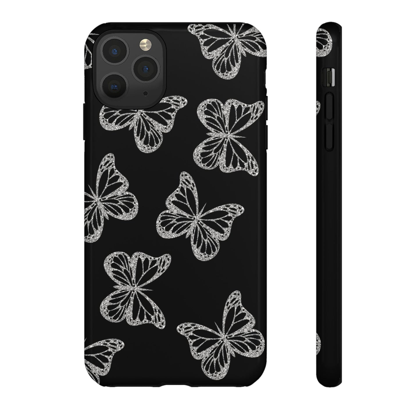 Tough Phone Case - Silver Butterfly Designs