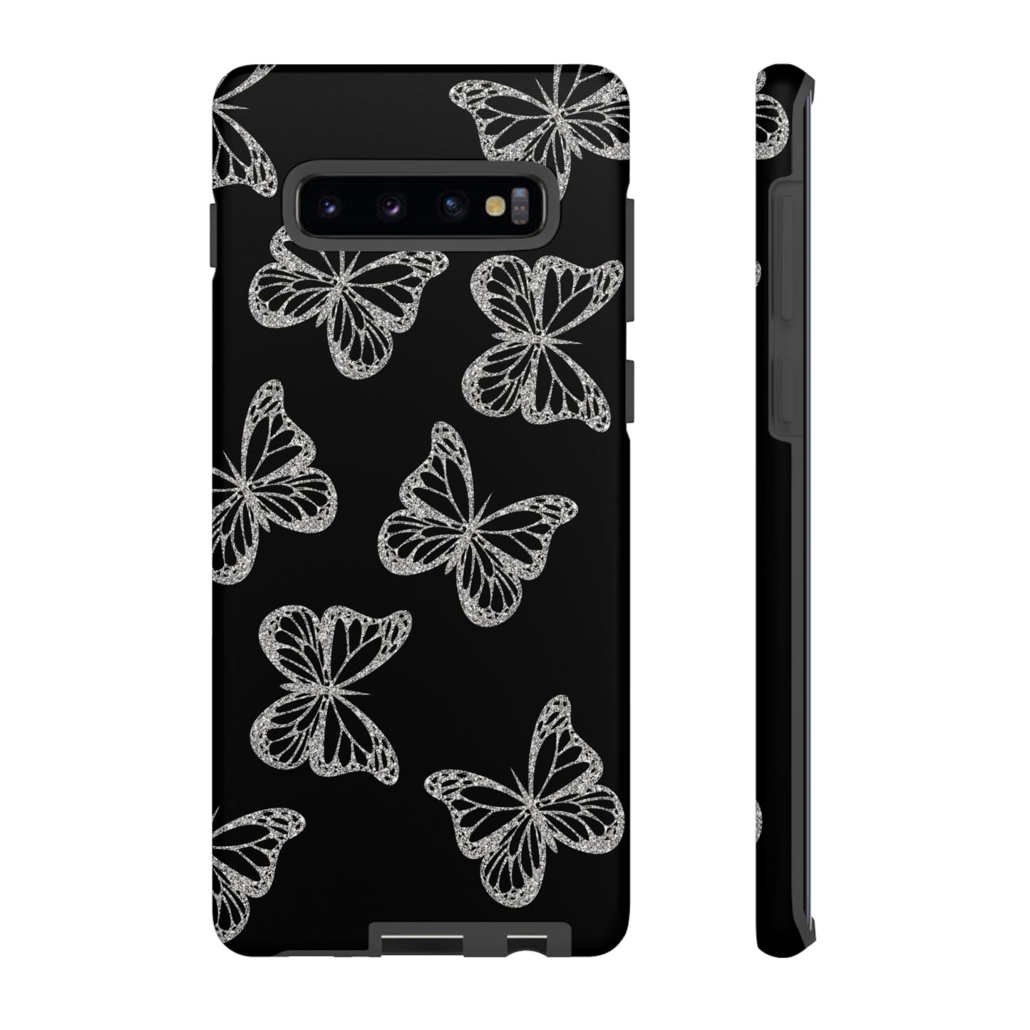 Tough Phone Case - Silver Butterfly Designs