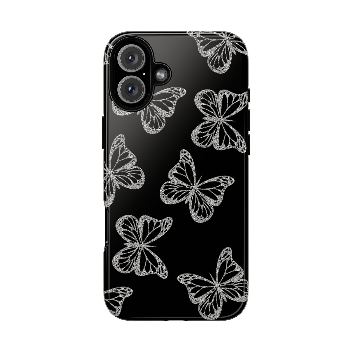 Tough Phone Case - Silver Butterfly Designs