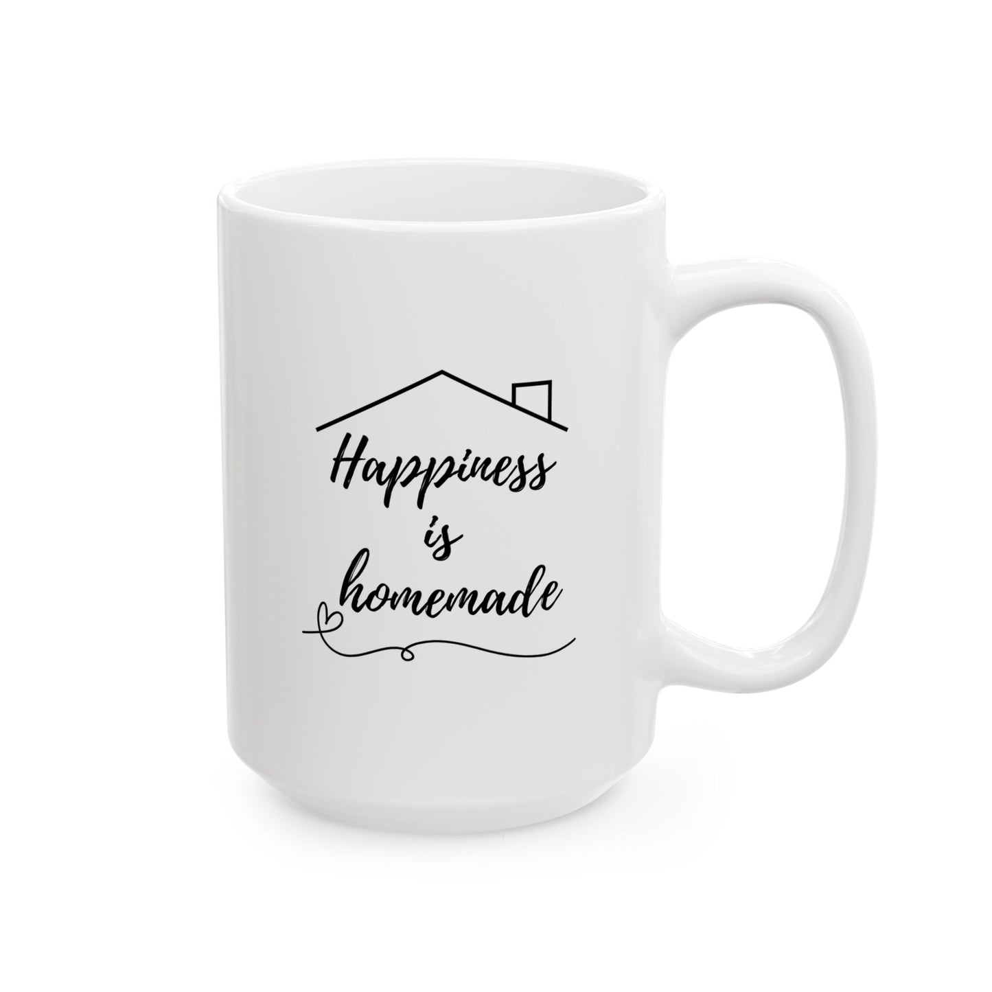 Ceramic Mug - Happiness Is Homemade - Luminous Gem Designs 