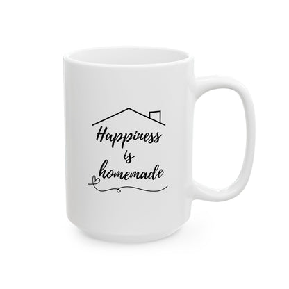 Ceramic Mug - Happiness Is Homemade - Luminous Gem Designs 