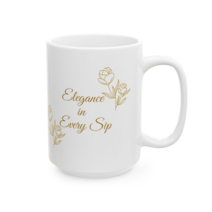 Ceramic Mug - Elegance in Every Sip - Luminous Gem Designs 