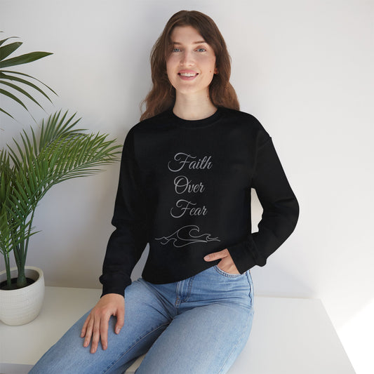 Sweatshirt - Faith Over Fear - Luminous Gem Designs 