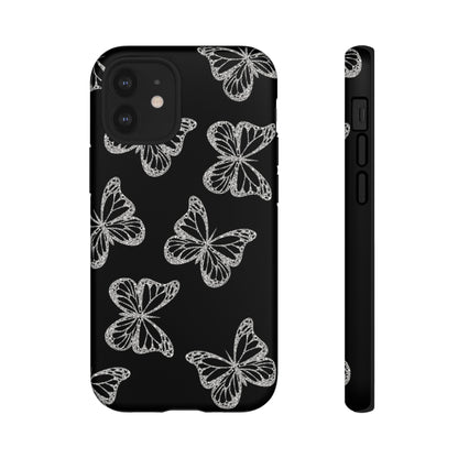 Tough Phone Case - Silver Butterfly Designs