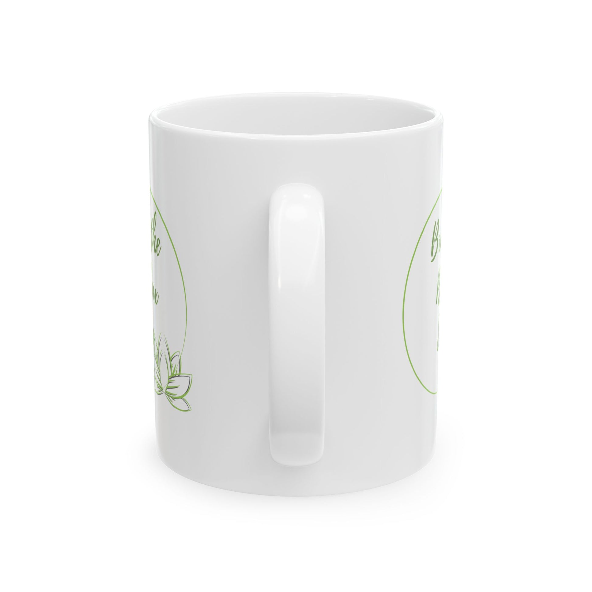 Ceramic Mug - Breath, Relax & Sip - Luminous Gem Designs 