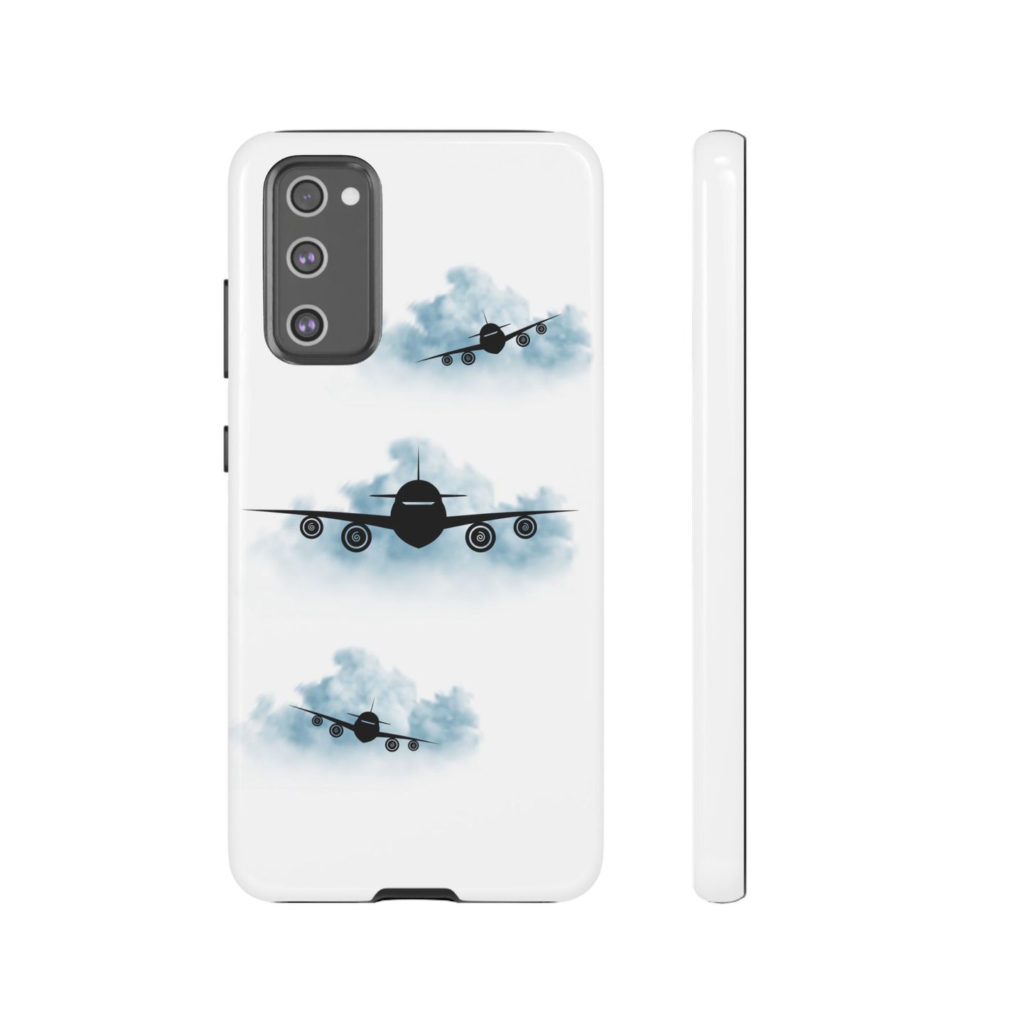 Tough Phone Case - Clouds & Aeroplanes Design