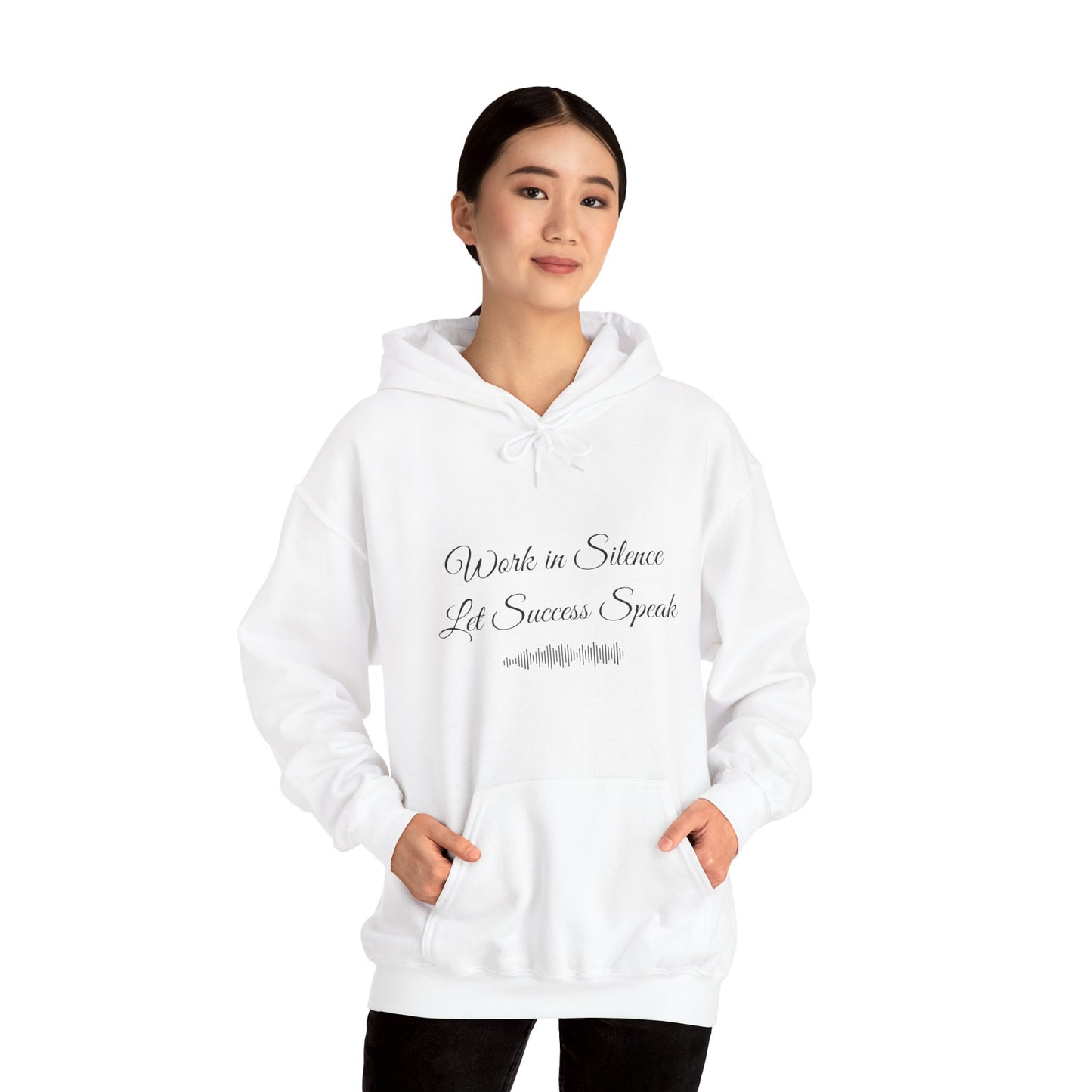 Hoodie - Work In Silence, Let Success Speak - Luminous Gem Designs 