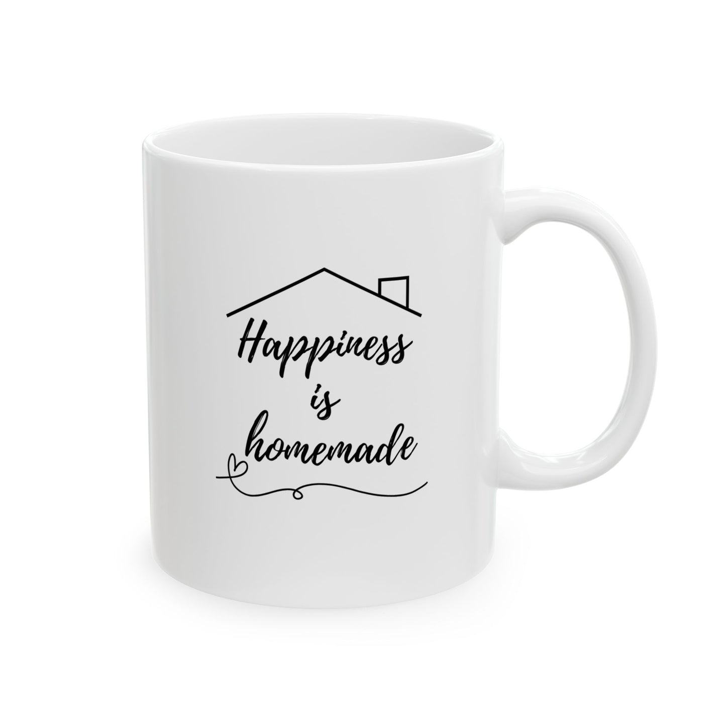 Ceramic Mug - Happiness Is Homemade - Luminous Gem Designs 