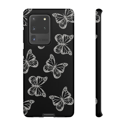 Tough Phone Case - Silver Butterfly Designs