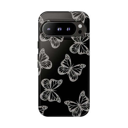 Tough Phone Case - Silver Butterfly Designs