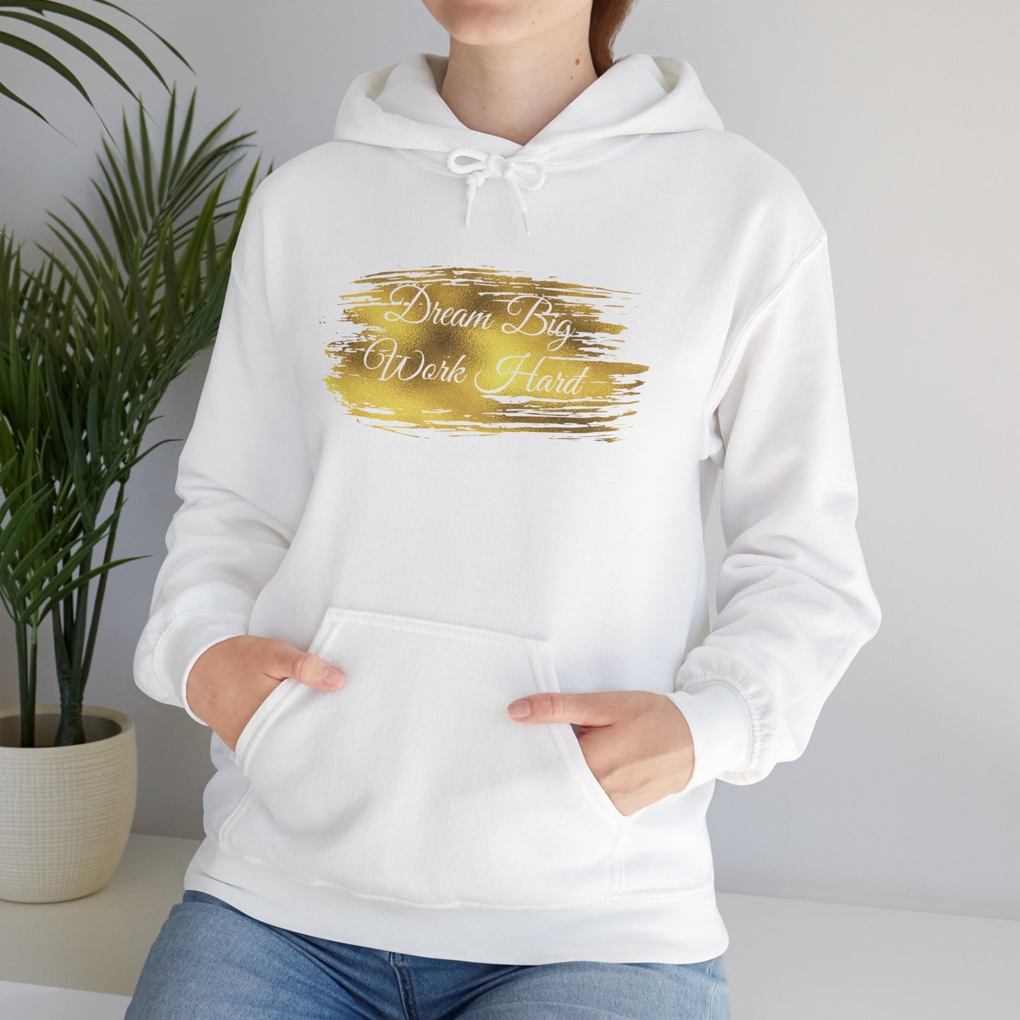 Hoodie - Dream Big, Work Hard - Luminous Gem Designs 