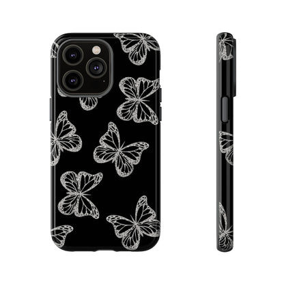 Tough Phone Case - Silver Butterfly Designs