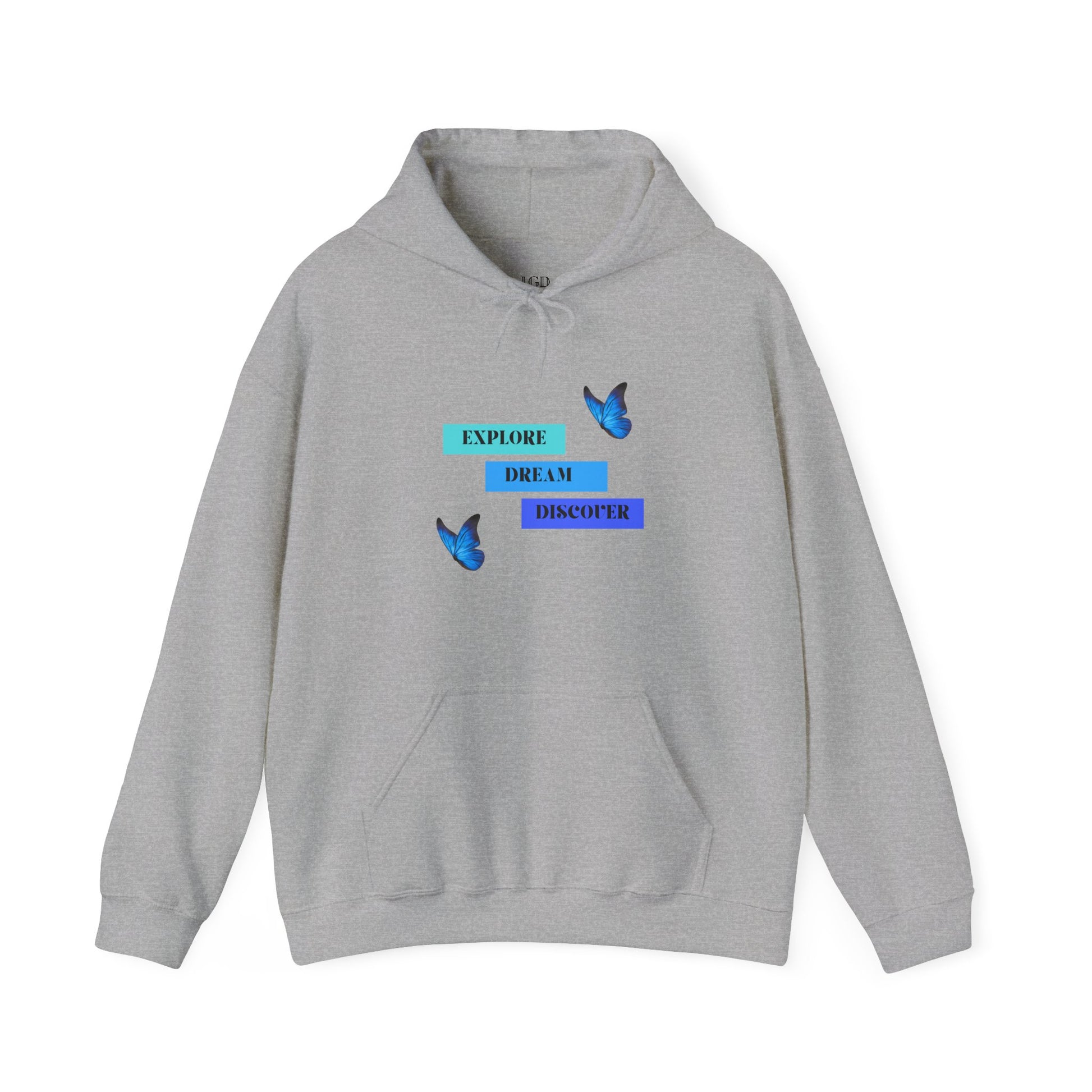 Hoodie - Explore, Dream & Discover - Luminous Gem Designs 