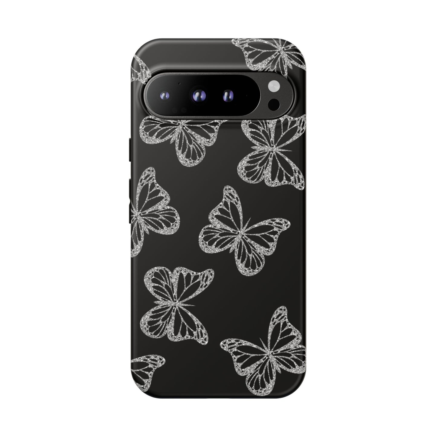 Tough Phone Case - Silver Butterfly Designs