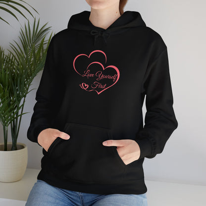 Hoodie - Love Yourself First - Luminous Gem Designs 