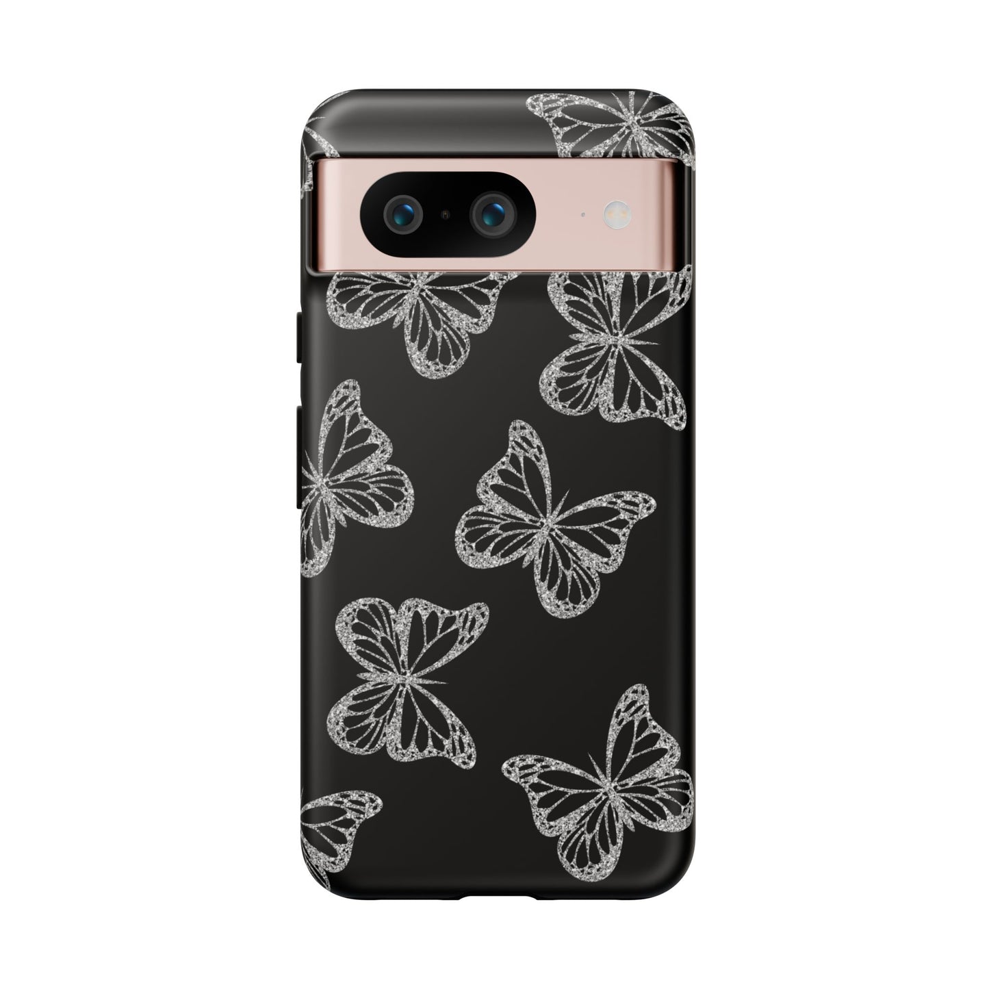 Tough Phone Case - Silver Butterfly Designs