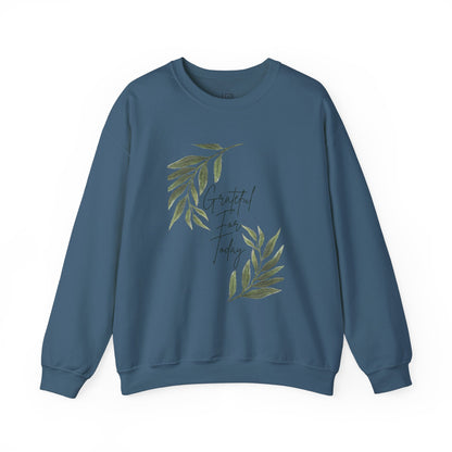 Sweatshirt - Grateful for Today - Luminous Gem Designs 