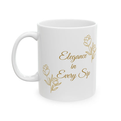 Ceramic Mug - Elegance in Every Sip - Luminous Gem Designs 