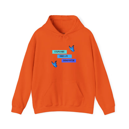 Hoodie - Explore, Dream & Discover - Luminous Gem Designs 