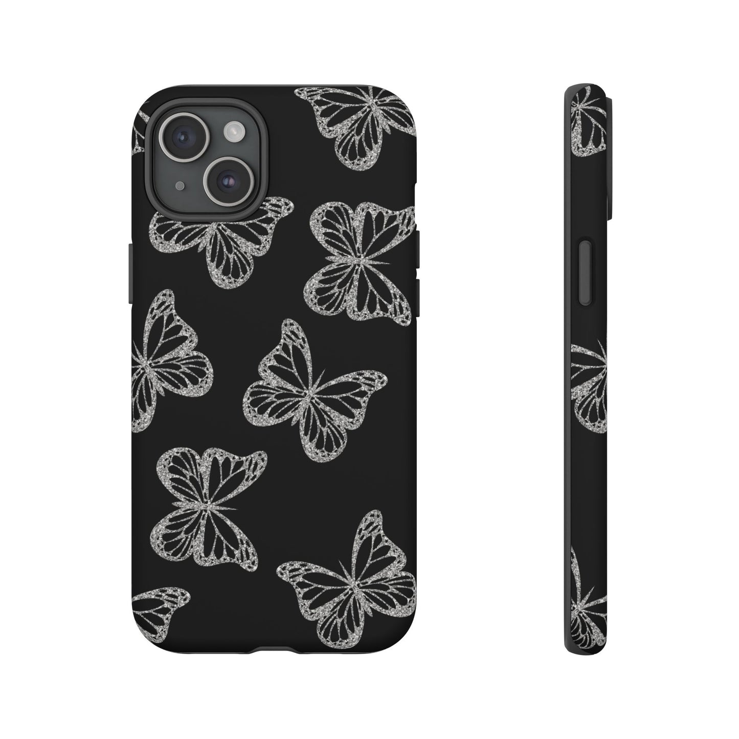 Tough Phone Case - Silver Butterfly Designs