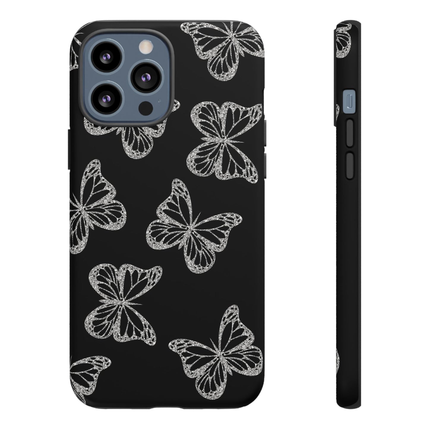 Tough Phone Case - Silver Butterfly Designs