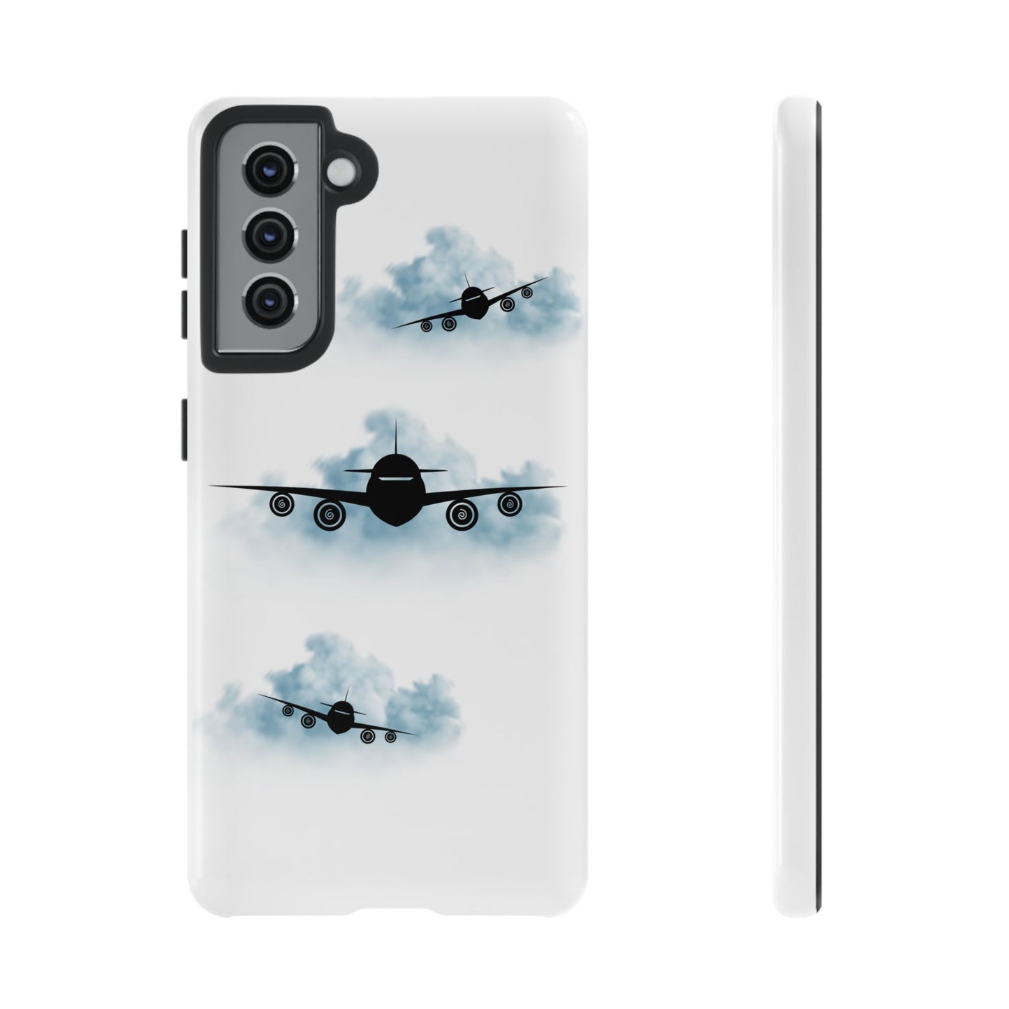 Tough Phone Case - Clouds & Aeroplanes Design