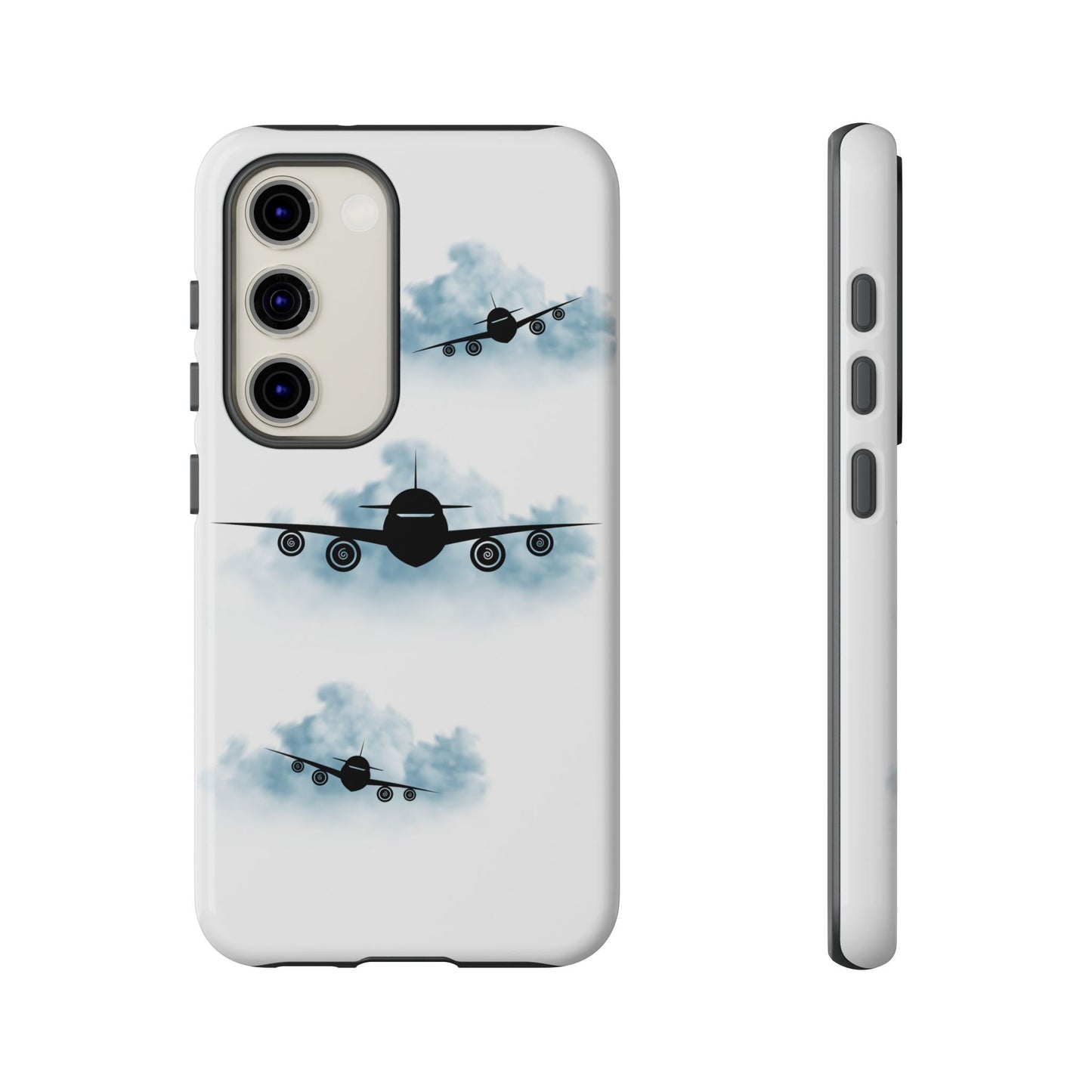 Tough Phone Case - Clouds & Aeroplanes Design