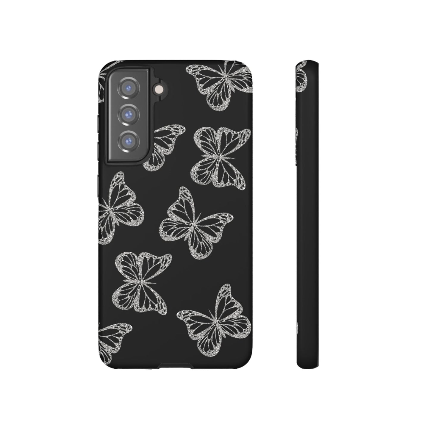 Tough Phone Case - Silver Butterfly Designs