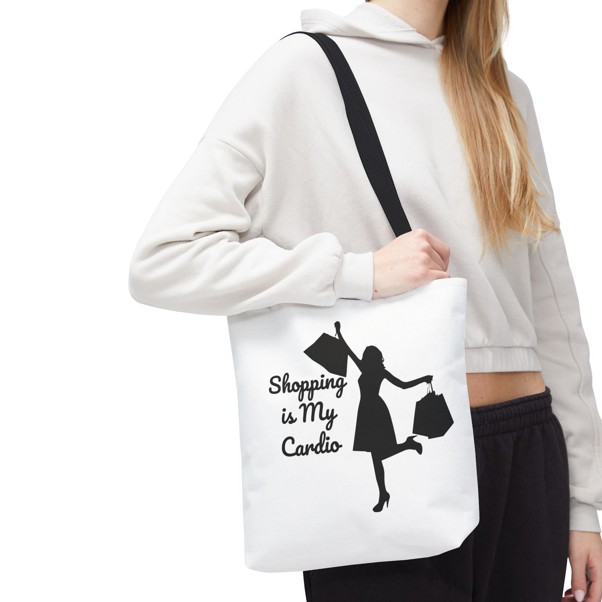 Tote Bag - Shopping Is My Cardio - Luminous Gem Designs 