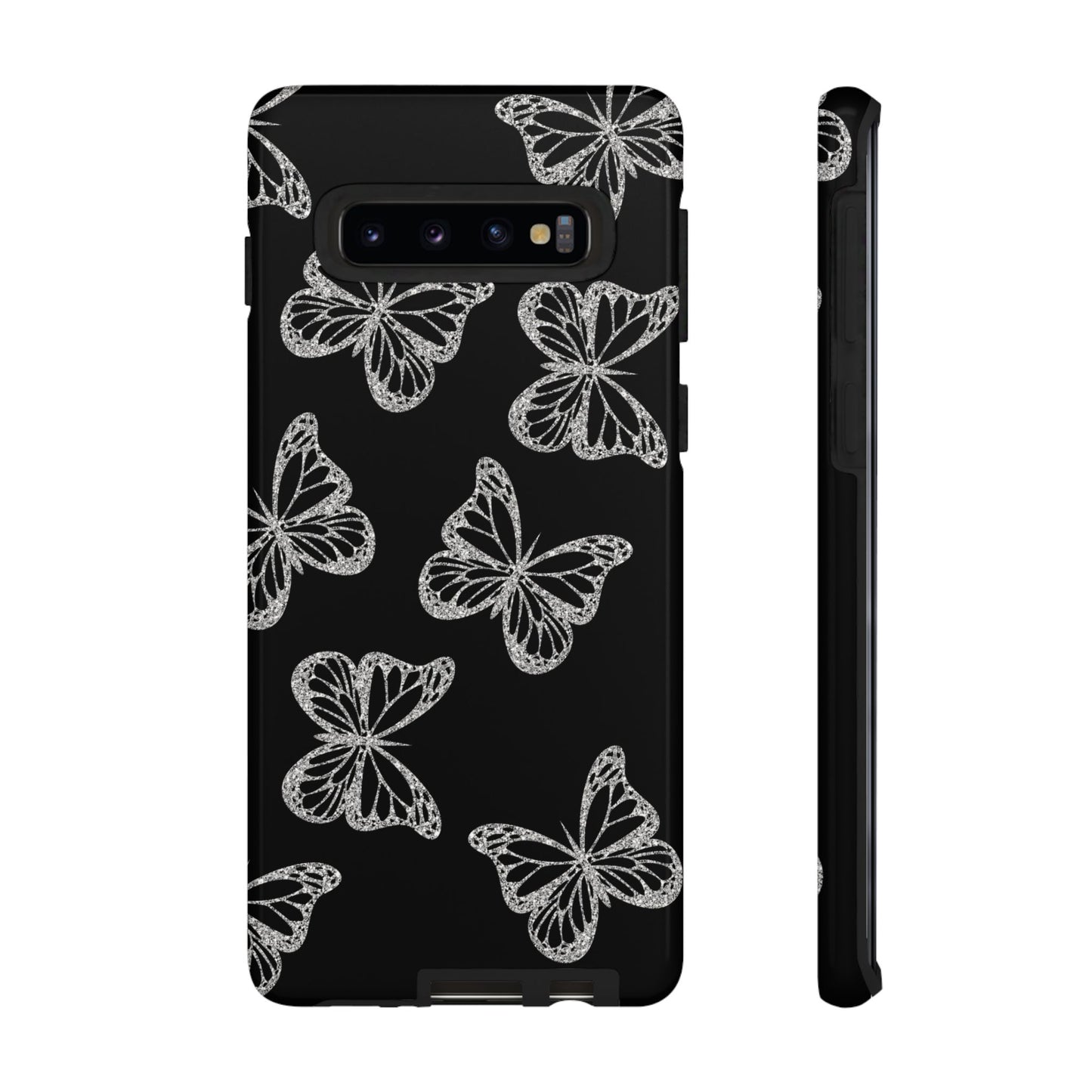 Tough Phone Case - Silver Butterfly Designs