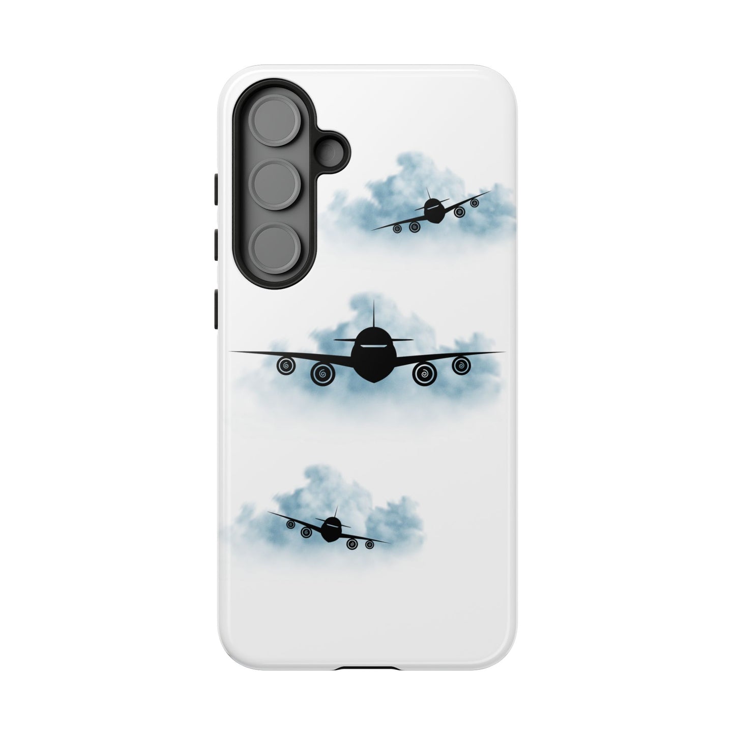 Tough Phone Case - Clouds & Aeroplanes Design