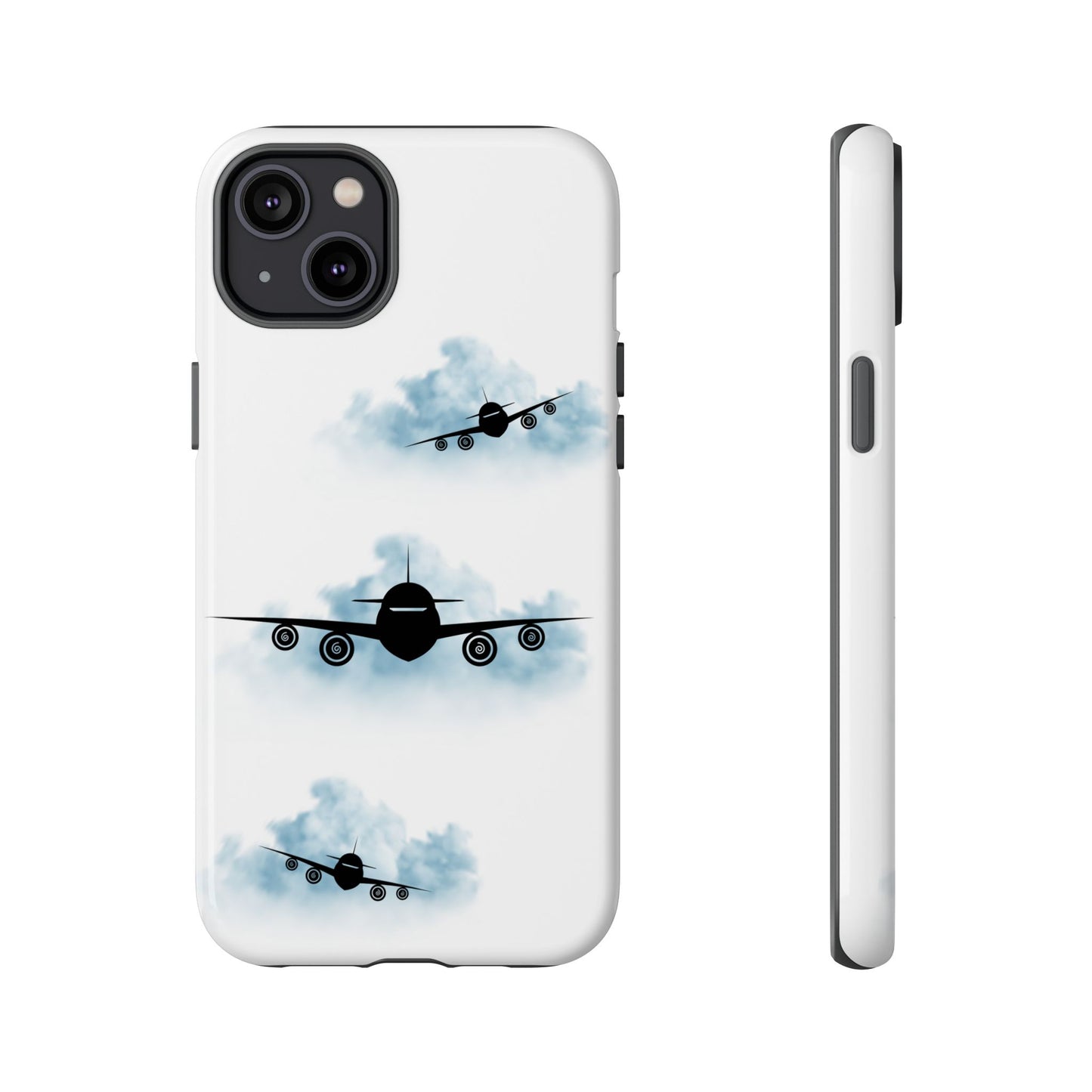 Tough Phone Case - Clouds & Aeroplanes Design