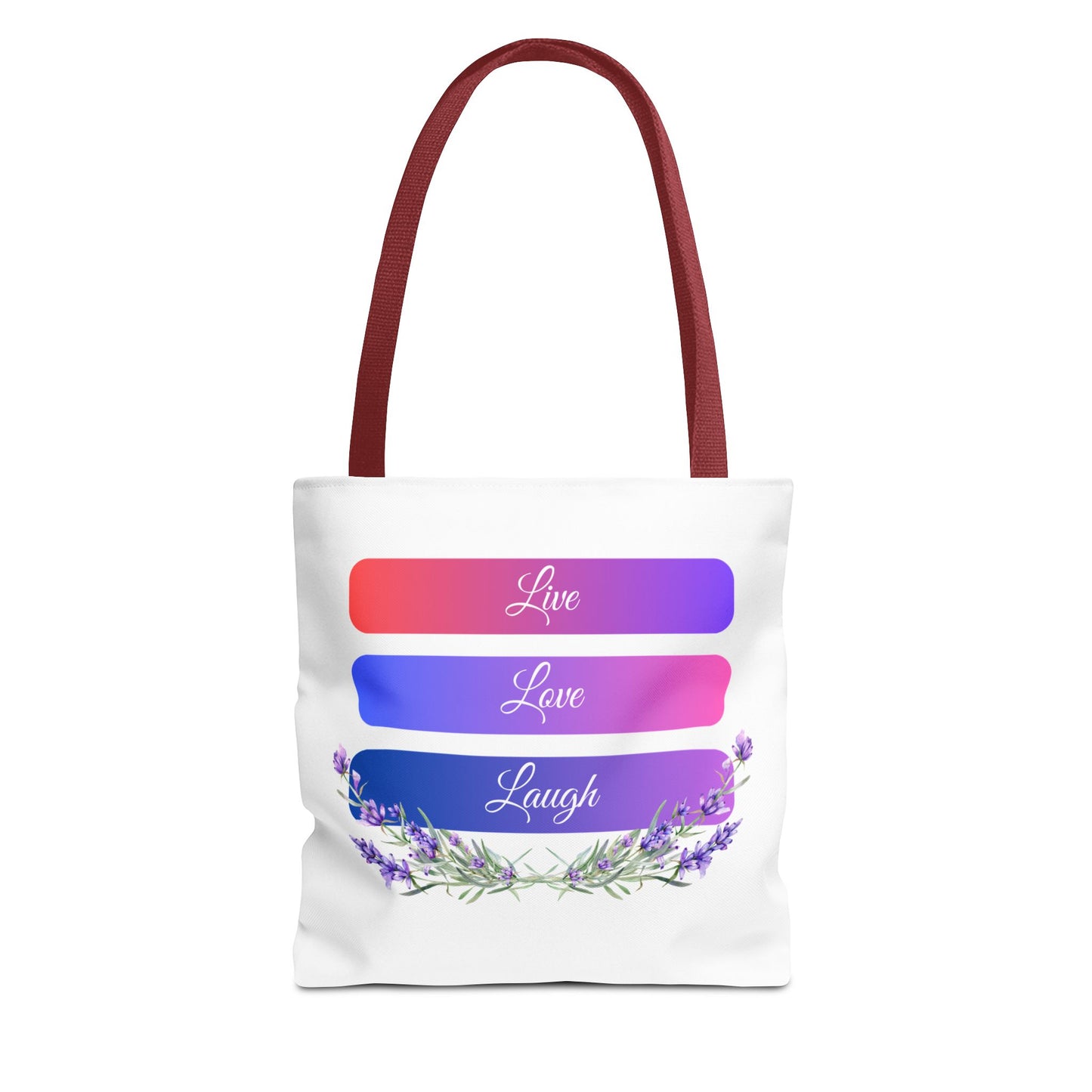 Tote Bag - Live, Love & Laugh - Luminous Gem Designs 