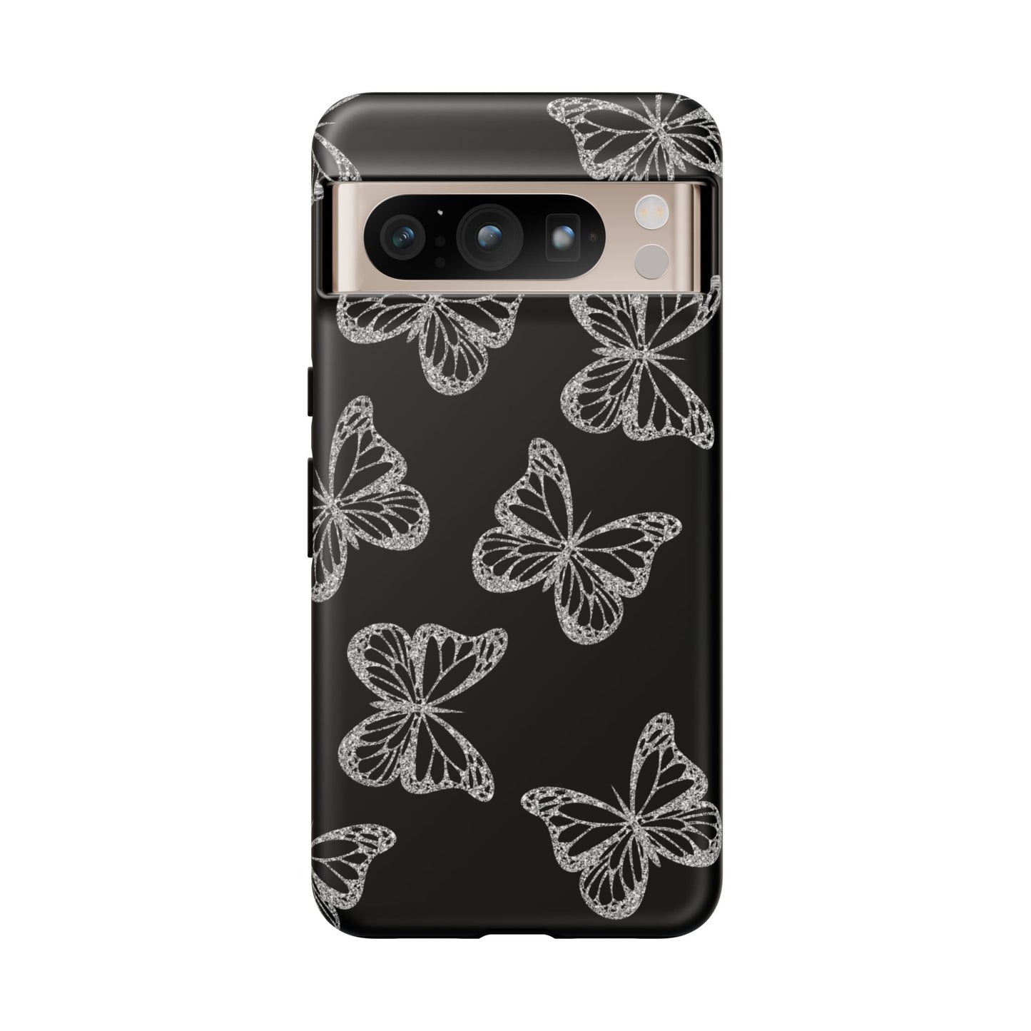 Tough Phone Case - Silver Butterfly Designs