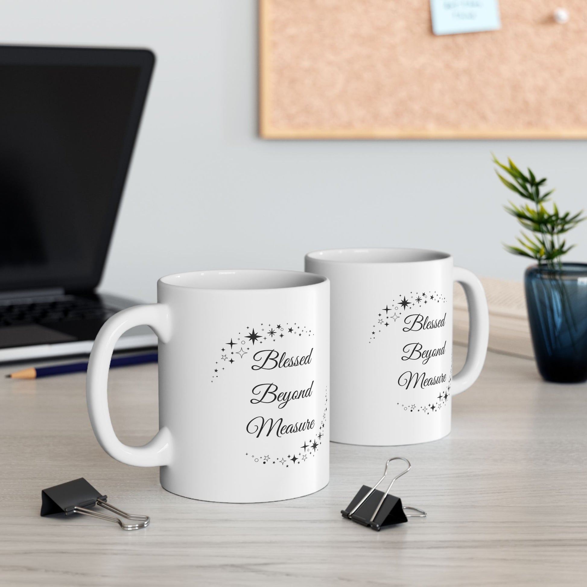 Ceramic Mug - Blessed Beyond Measure - Luminous Gem Designs 