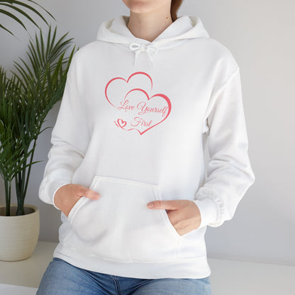 Hoodie - Love Yourself First - Luminous Gem Designs 