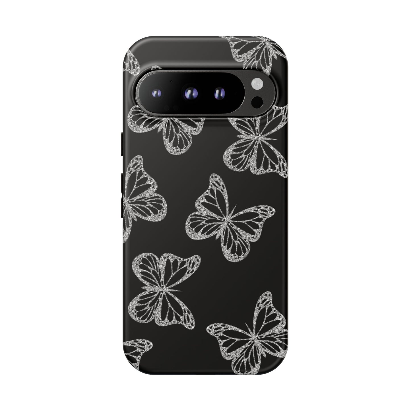 Tough Phone Case - Silver Butterfly Designs