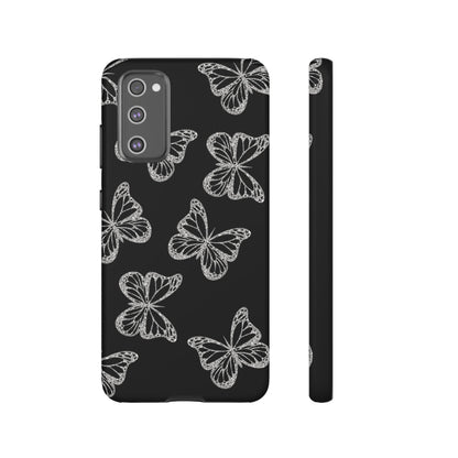 Tough Phone Case - Silver Butterfly Designs