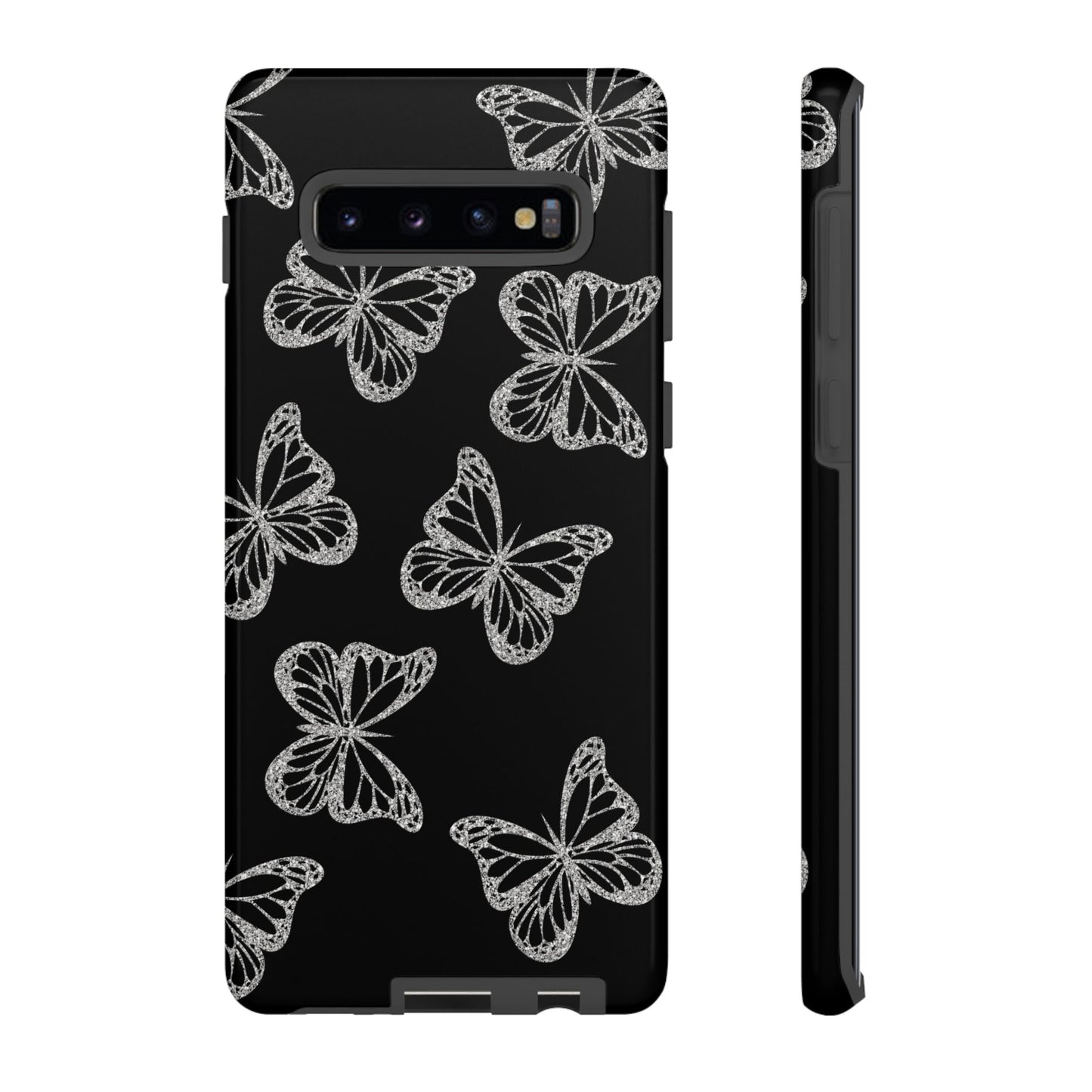 Tough Phone Case - Silver Butterfly Designs