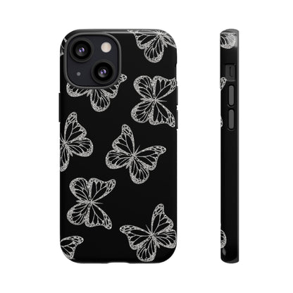 Tough Phone Case - Silver Butterfly Designs